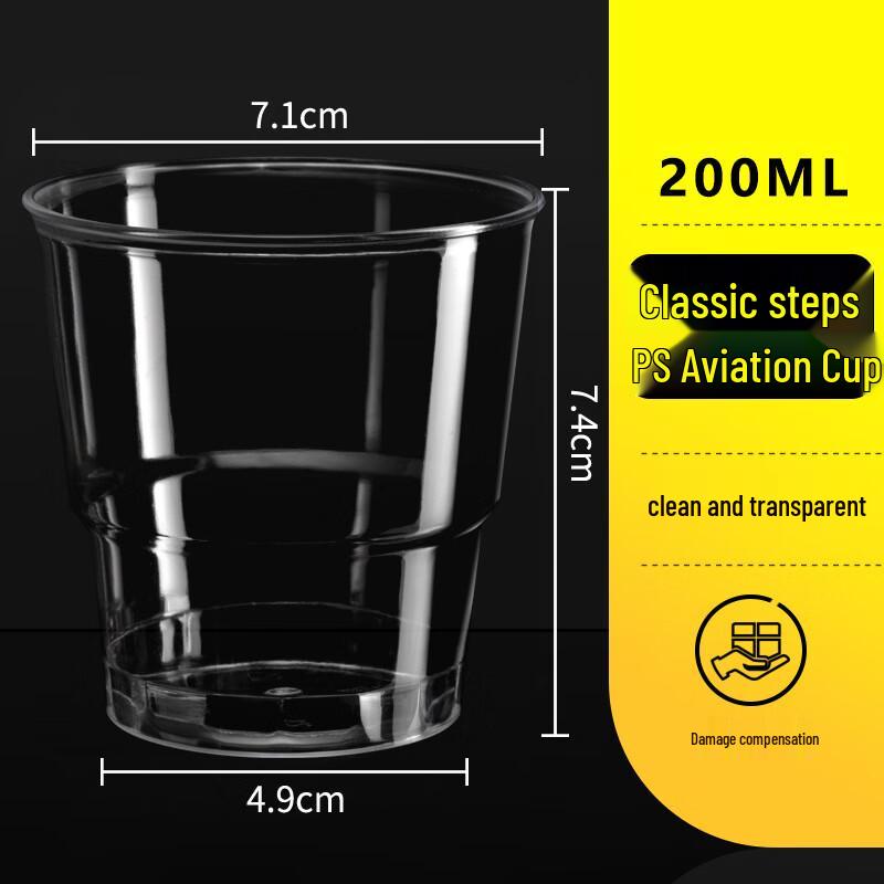 Jinwuyuan Disposable Clear Plastic Cups (120-Pack)