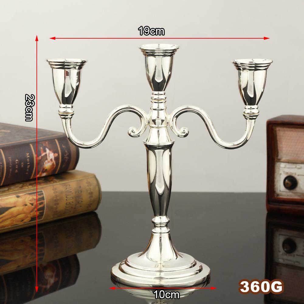 

3/5-arm European Alloy Candle Holder Luxury Glossy Dining Romantic Candlelight Decor 1pc