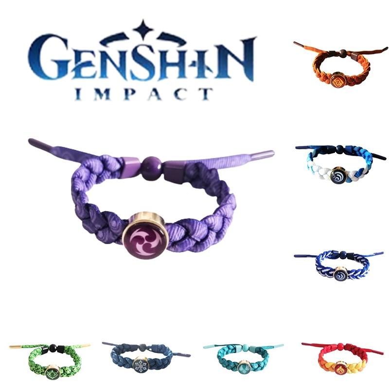 Elemental Luminous Bracelet Genshin Impact Eye Of God Water Wind Jewelry Adjustable Size
