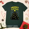 Meowy Catmas Black Cats Tree Funny Cat Owner Christmas Gift Unisex T-shirt