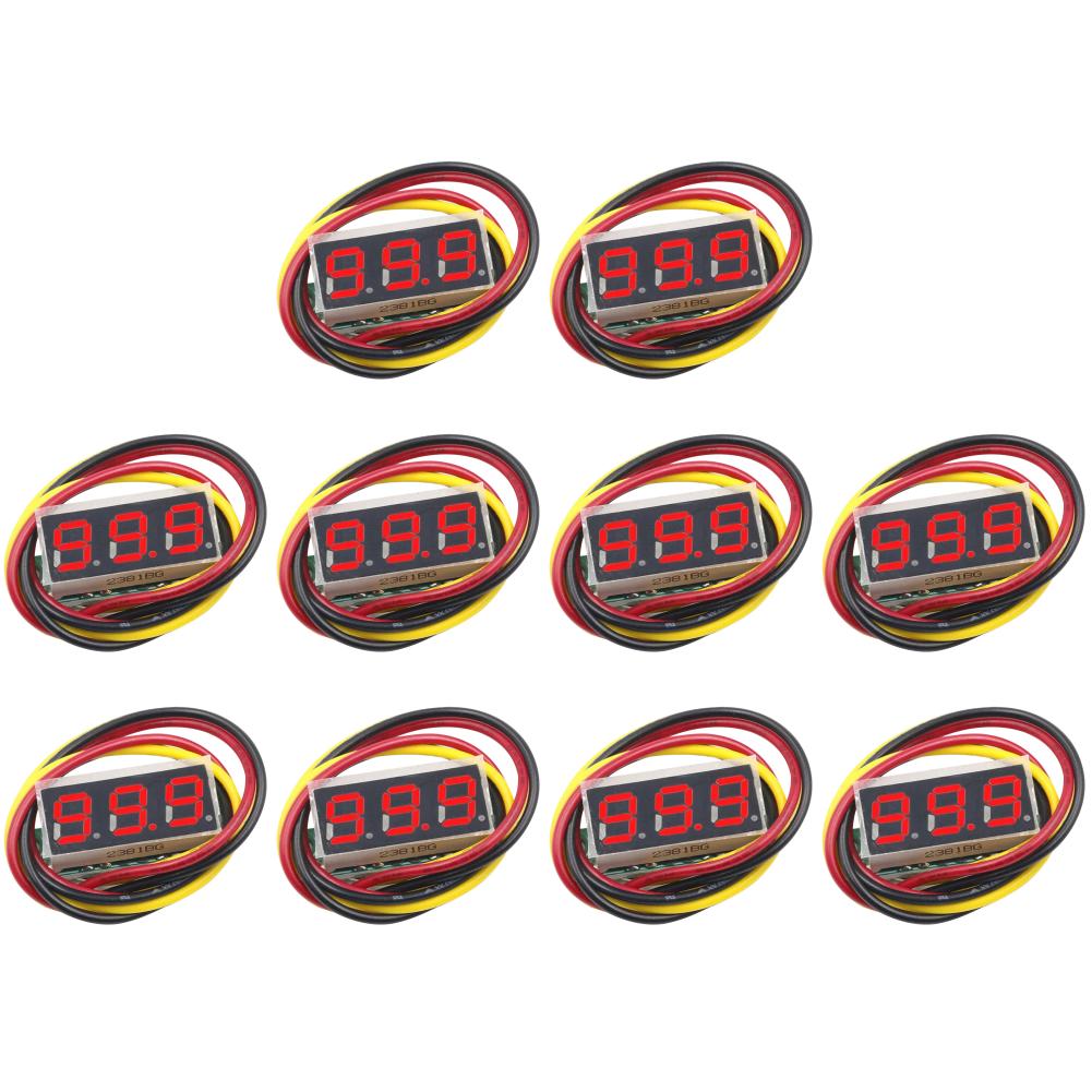 5/10PCS Digital Voltmeter DC 0-100V Mini Voltage Tester LED Screen Digital Voltage Tester Mini DC Voltmeter Measurement Tools