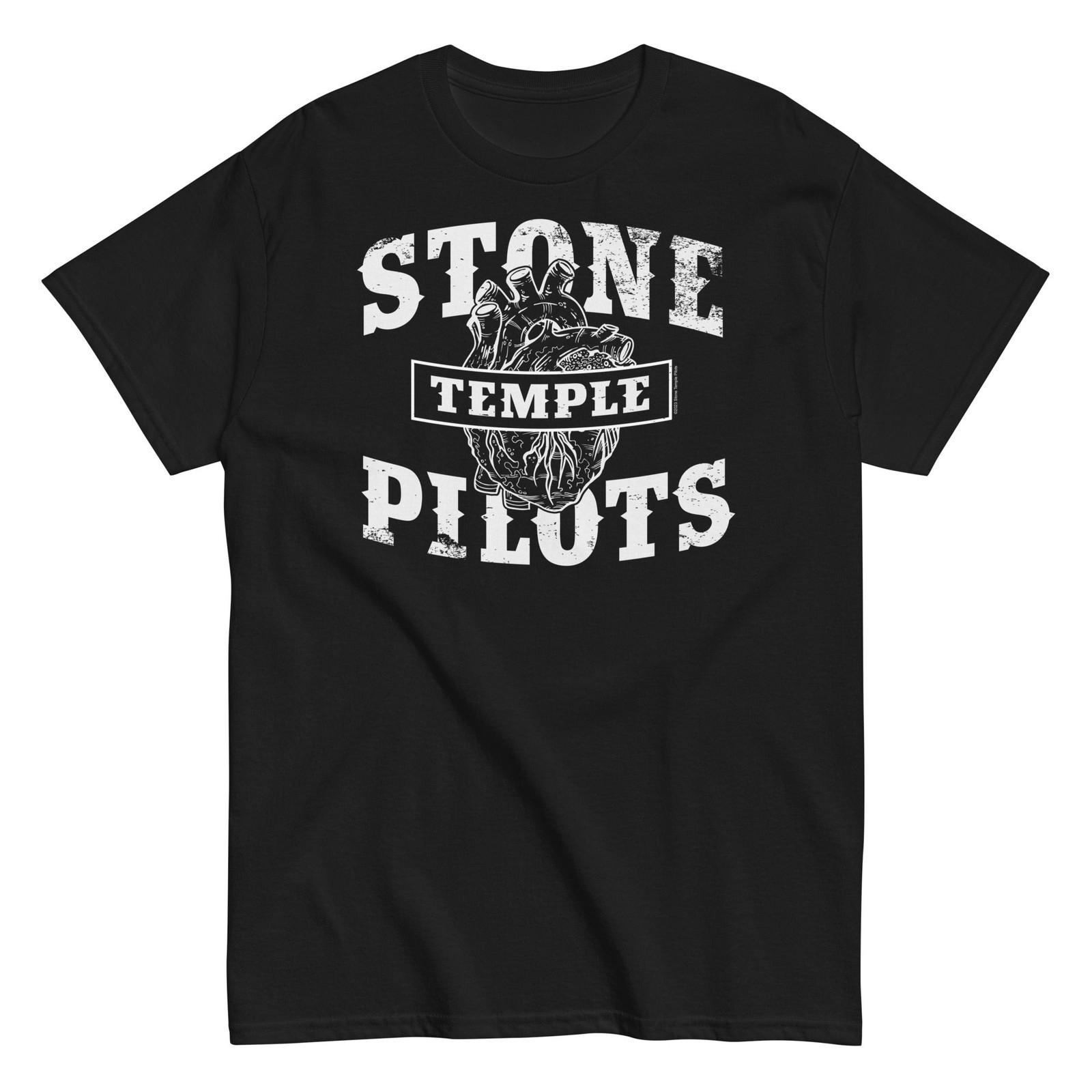 MerchMoment Stone Temple Pilots Heart Logo T-Shirt T-Shirt Black New XXL