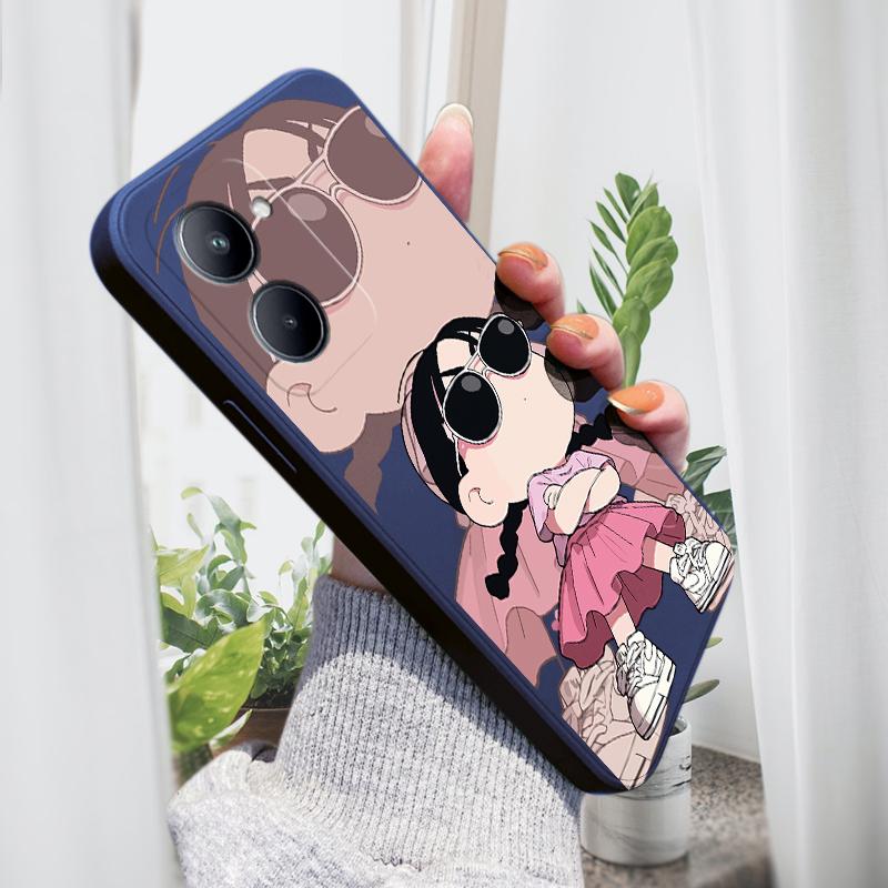 Cute Pink Dress Girl Phone Case for iPhone 15 14 13 12 11 Samsung Galaxy S23 S22 A52 A52S Soft Full Protection Square Liquid Silicone Cover Cases