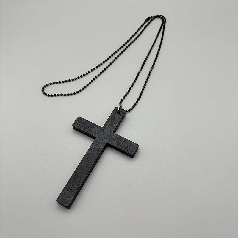 Y2K Gothic Kreuz Choker Halskette - Punk Retro Nonne Lolita Accessoire