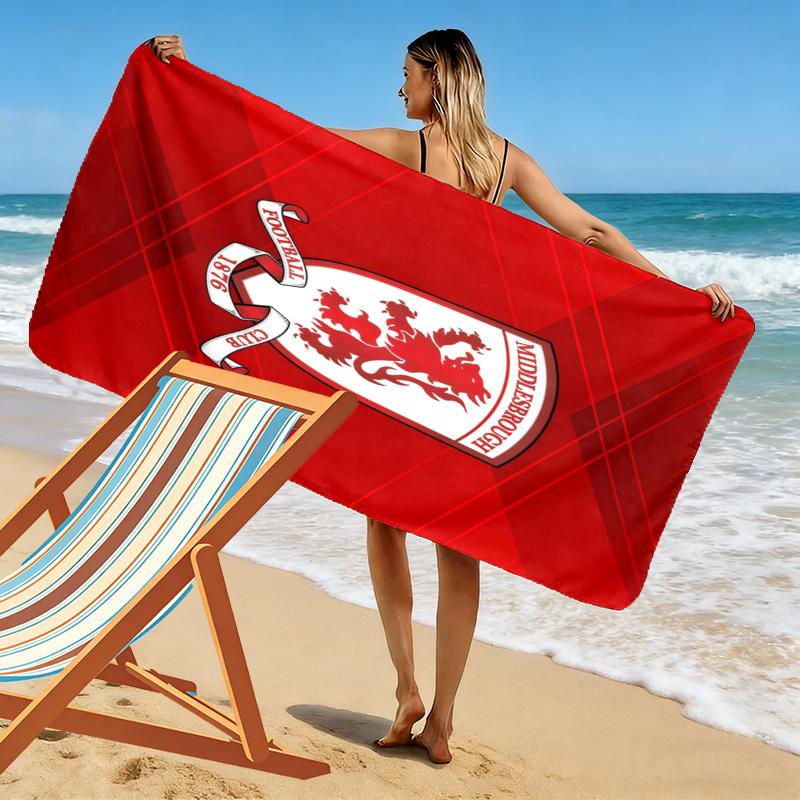 Middlesbrough Handtuch, Großes Weiches Schnelltrocknendes Handtuch für Strand Camping Schwimmen