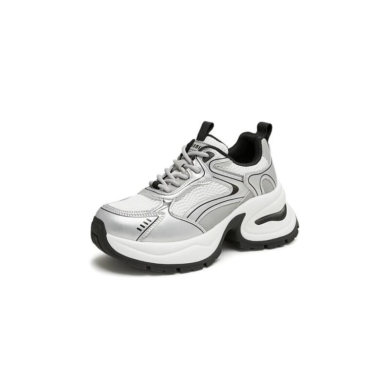 TEENMIX Women s Platform Chunky Sneakers 36