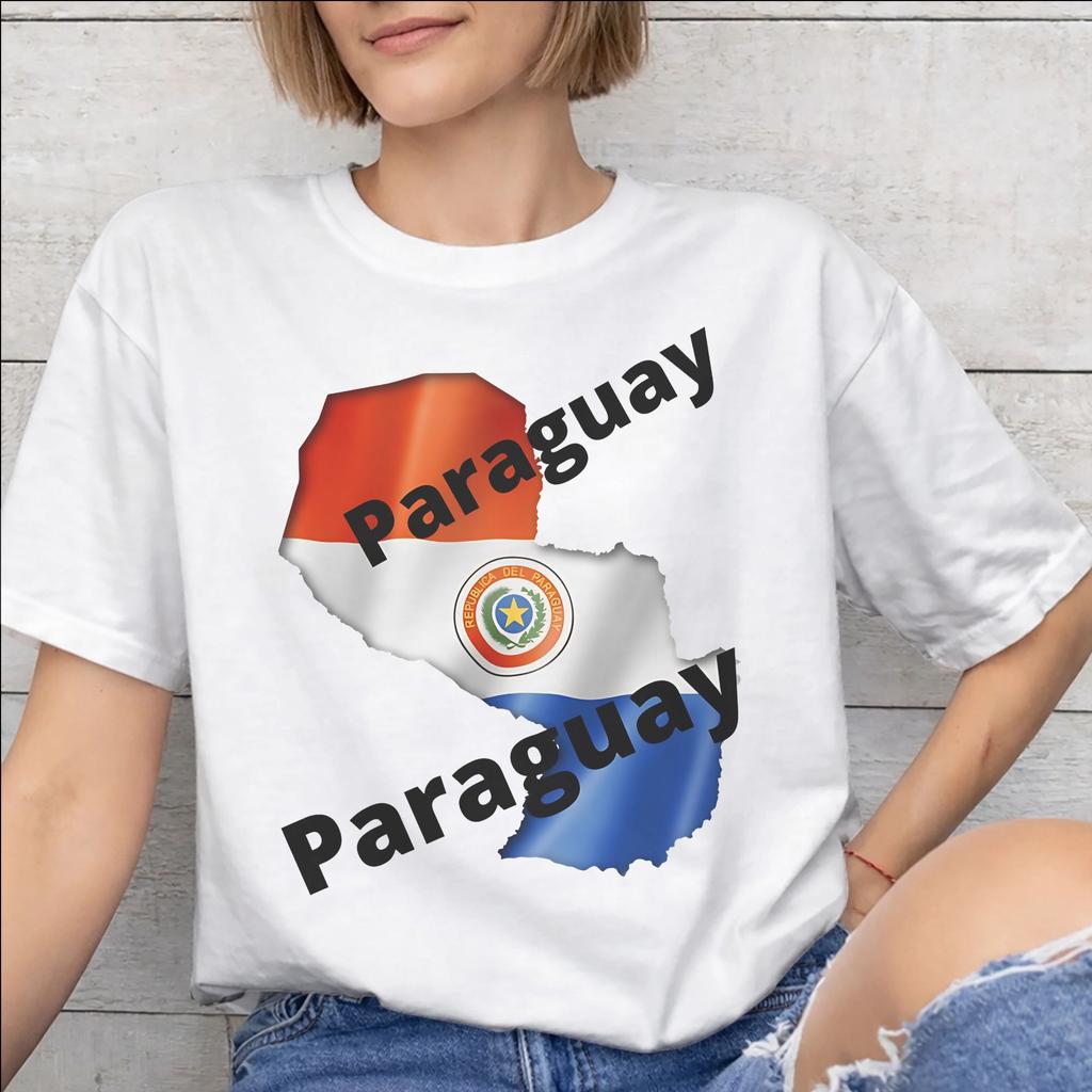 Men Women Printed Paraguay Flag Tee T Shirt Pure Cotton Tshirts Clothing