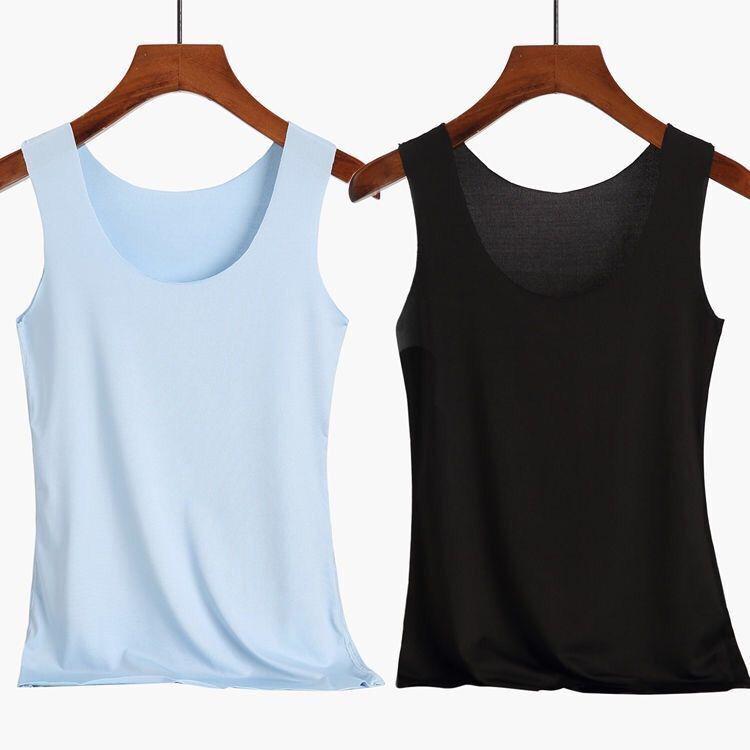 Women's Seamless Slim-Fit Modal Camisole – Plus Size Solid Color Spring/Summer Outerwear Base Layer
