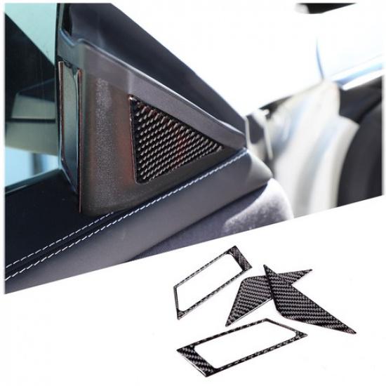 Carbon A-pillar triangular panel trim For Maserati Ghibil Quattroporte 2014-22