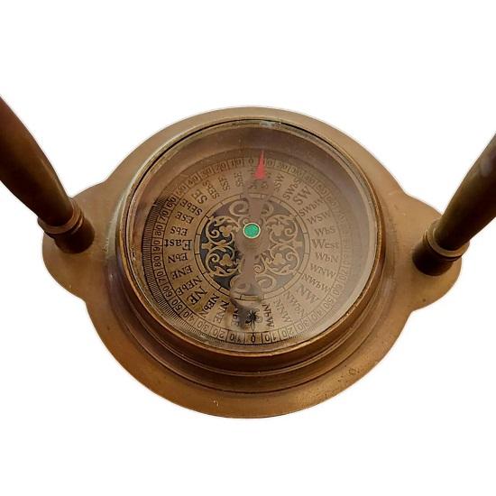 Table Clock with compass in Nautical table clock, Decor item, Table clock, Home decor, Compass clock