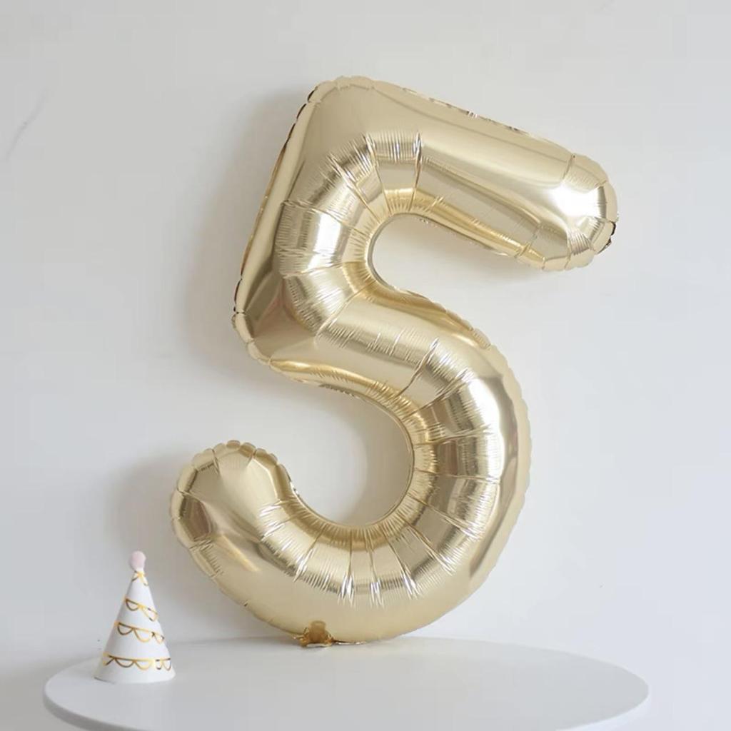 40-Inch Cream Number Balloon for Kids' First Birthday Party Decoration