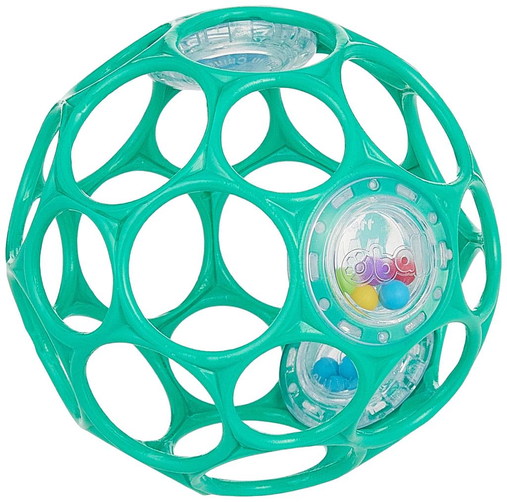 Bright Starts Oball Rattle Months and Stroller Teething Baby Light 11486 (0 Up), Toy, Toy, Softball, Gift, Blue,