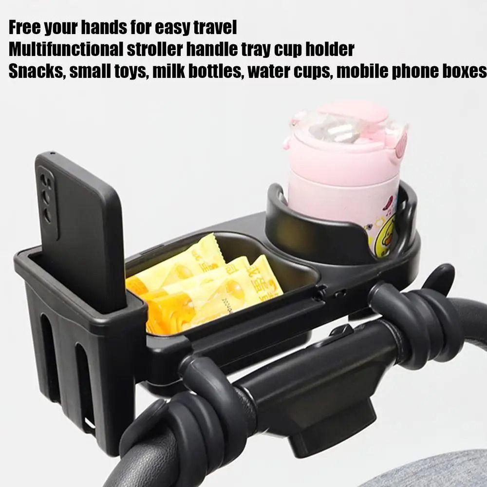 Detachable Phone Rack 3 In 1 Stroller Snack Tray Toddler Pushchair Rack Baby Mealtime