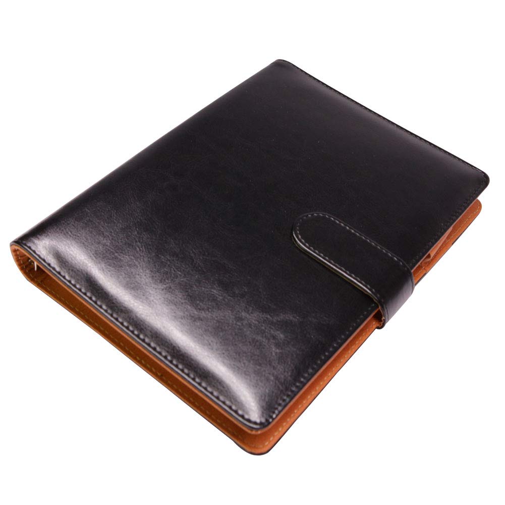 

DARLINEFU A5 size system notebook for business PU cowhide shantung use,