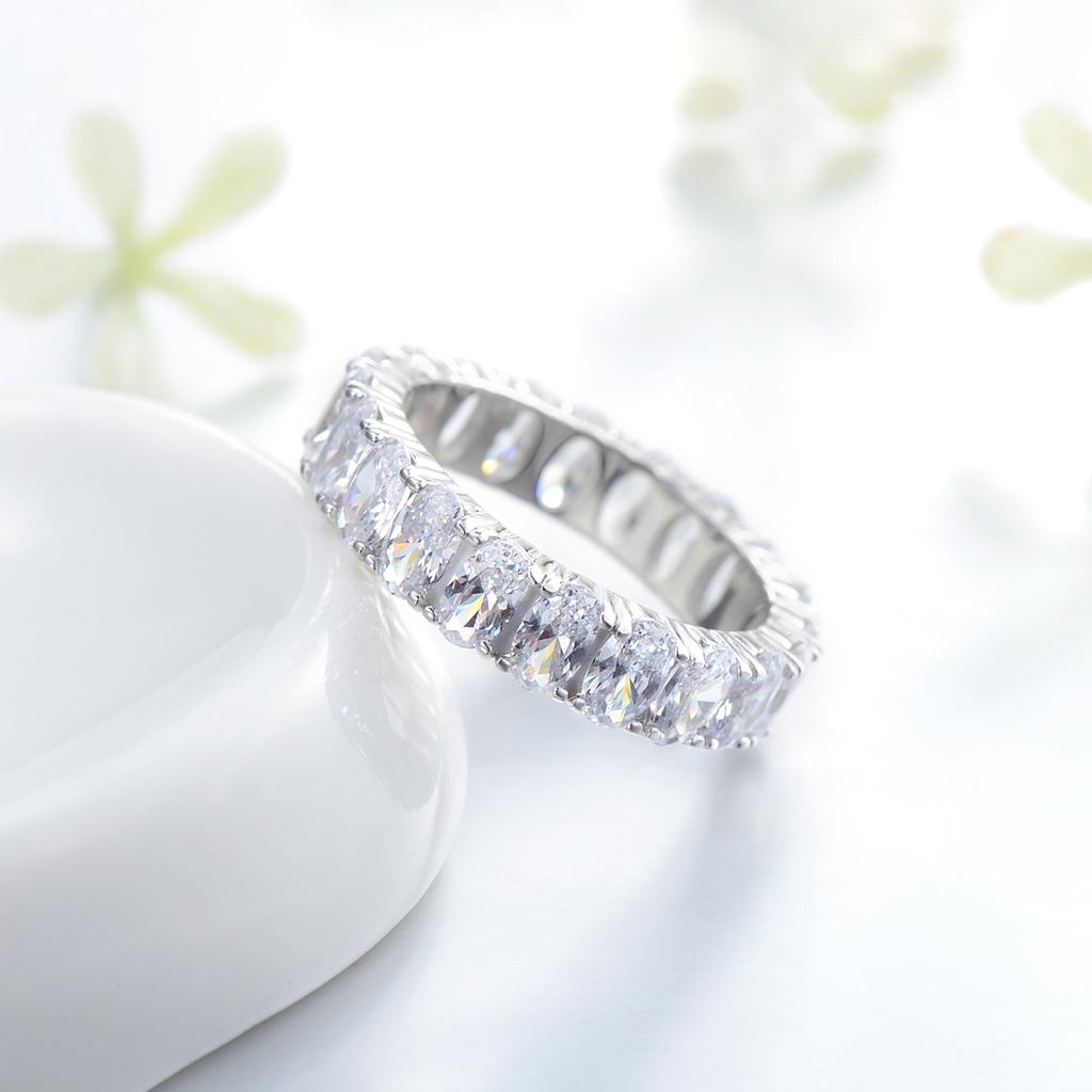 Modian New 100% 925 Silver Classic Oval Sparkling Finger Ring For Women Luxury AAAAA CZ Wedding Engagement Fine Jewelry