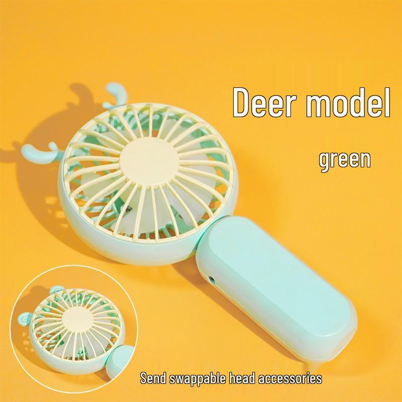 Portable Mini Cartoon Flower USB Desk Fan - Student Gift