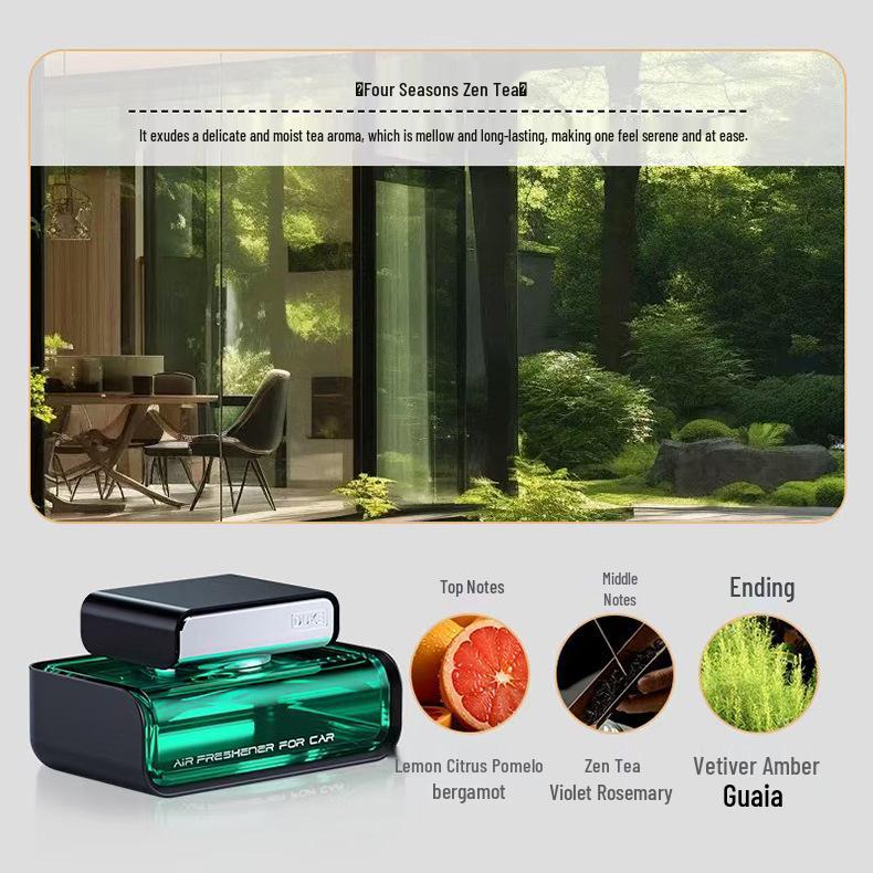 Car Aroma Ornament Air Freshener: Essential Oil Holder, Long-lasting Light Fragrance for Interior Console.