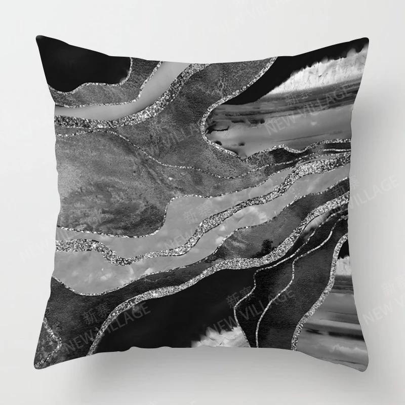 Modern Gray Black Abstract Geometric Cushion Cover Home Decor Pillow Cover Sofa Throw Pillow Cover 45x45 40x40 50x50 60x60