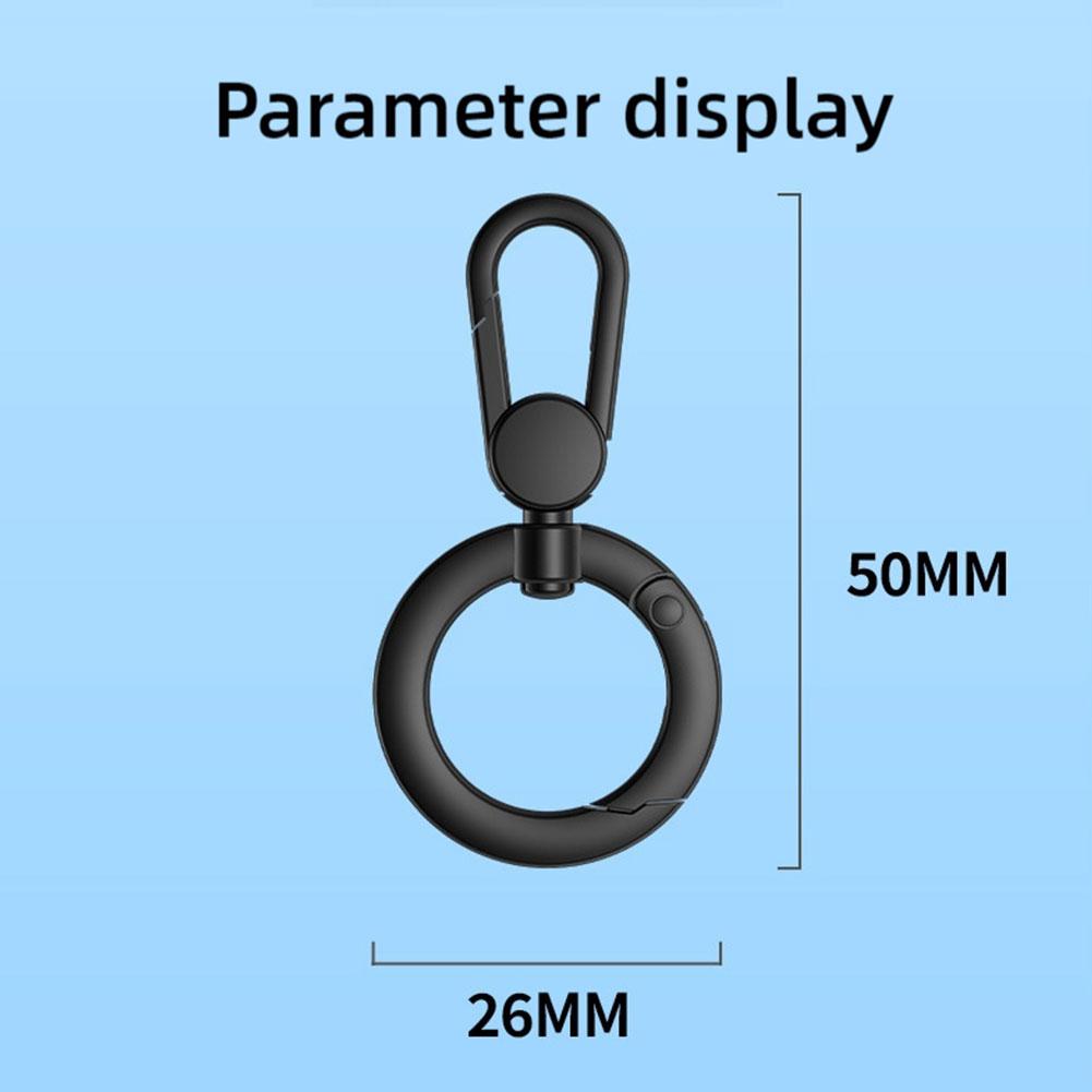 Metal Phone Lanyard Gasket Patch Rotatable Metal Buckle Hanging Stainless Steel Clip Card Cord Tab Mobile Phone Accessories