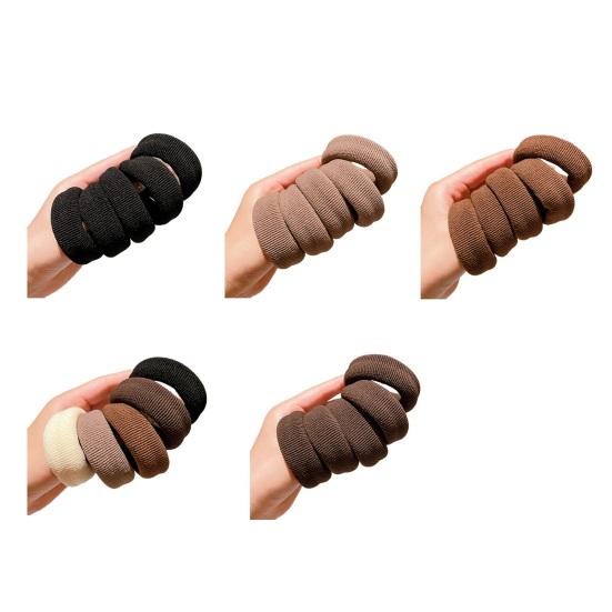 5 Pezzi Elastici per Capelli da Donna Elasticità Regolabile Fasce per Capelli Ispessite Senza Cuoio Capelluto