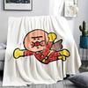 1PC Anpanman Print Flannel Blanket, High quality All Seasons, Home Decor, Warmth and Comfort, Perfect for Christmas Gifts