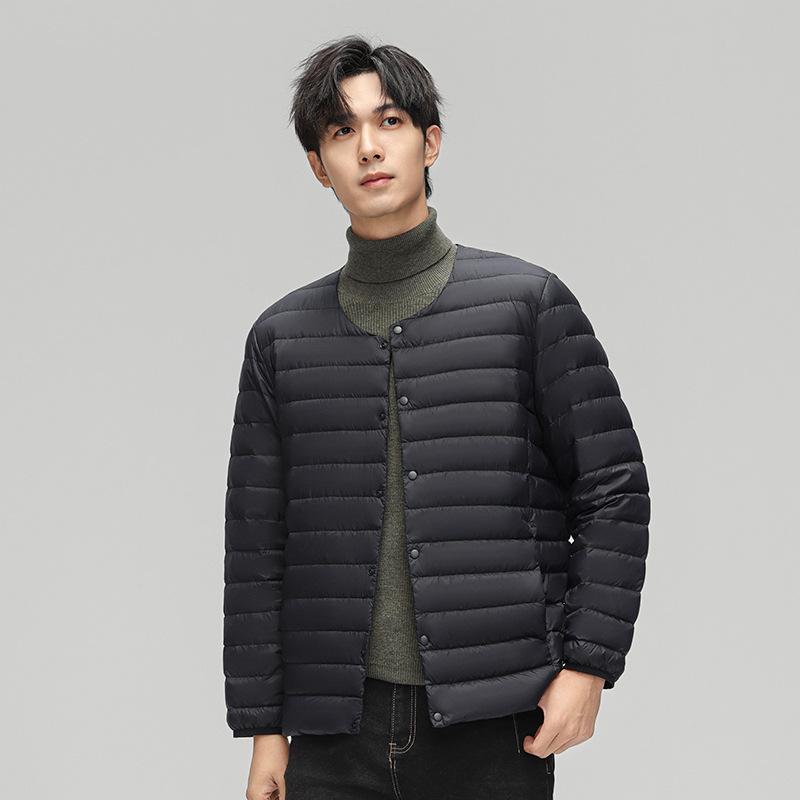 Men's Long Sleeve Down Jacket Liner, Wearable Inside & Outside for Autumn/Winter Warmth