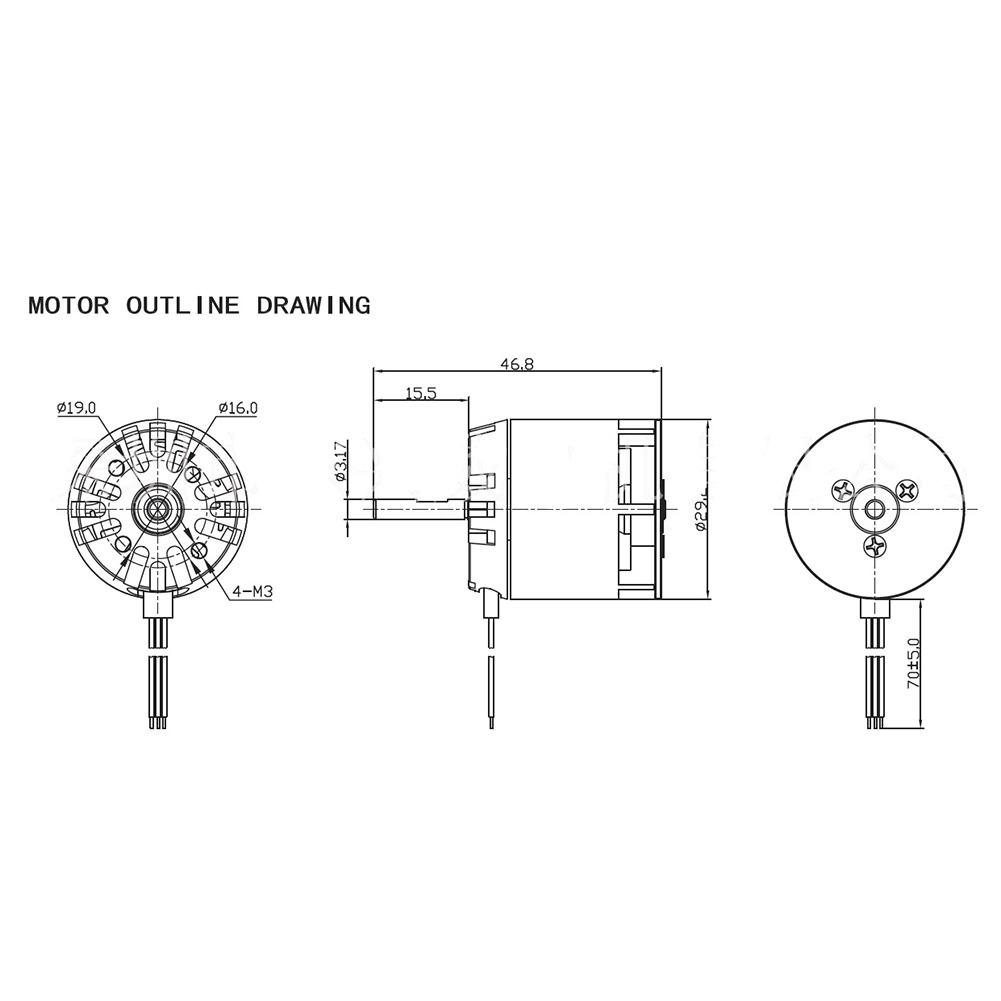 High Performance F2835 4000kv Brushless Motor for ForAlign For TRex ForT Rex 450 RC Airplane Helicopter 11 1V Voltage