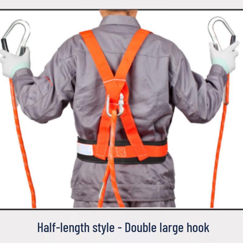 Fall Protection Safety Harness with Double Hooks