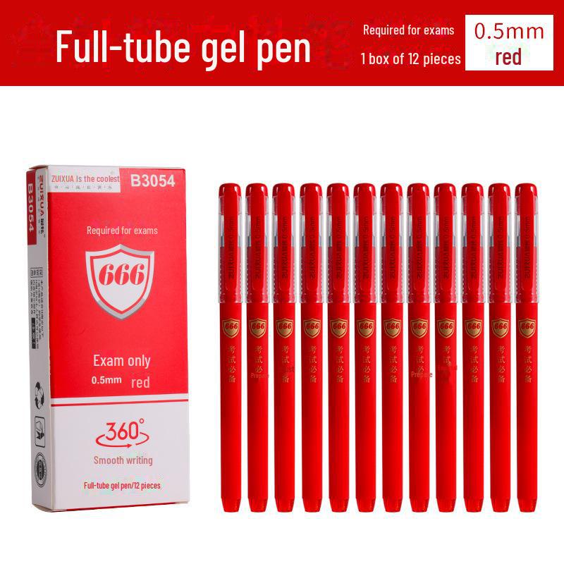 High-Capacity Gel Pen Set for Office Use - Black, Red, and Blue