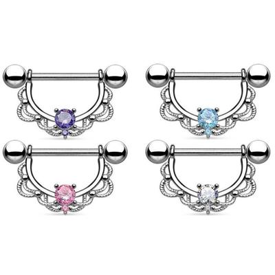 1 Pair New Clear Zircon Sexy Heart Nipple Rings Cover Piercing Body Jewelry Nipple Bar Ring Barbell Nipple Piercing Mamilo Sexy Women