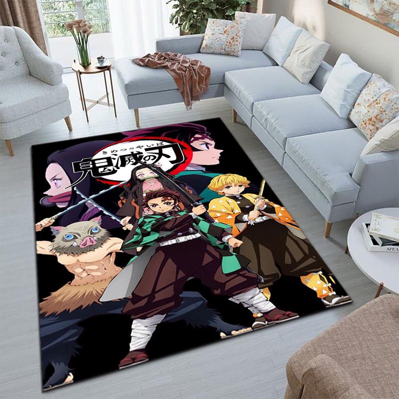 Japanese Manga Artist Koyoharu Gotouge's Demon Slayer Carpets, Home Decor, Non-slip Door Mats, Hallway Seat Mats, Outdoor Picnic Mats, Rugs H29
