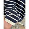 Striped Contrasting Knitted Sweater Women's Spring Age-reducing Long-sleeved Inner Top Versatile Bottoming Shirt