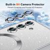 Coque + 2 Verres Trempés pour Samsung Galaxy S25, avec Cercle Magnétique Protection Caméra - Argenté Scintillant