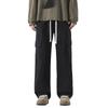 Mingge | Spring new big pocket overalls men's solid color simple and versatile loose straight casual pants