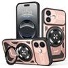 For iPhone 16 Magnetic Case Rotating Kickstand TPU+PC Phone Cover