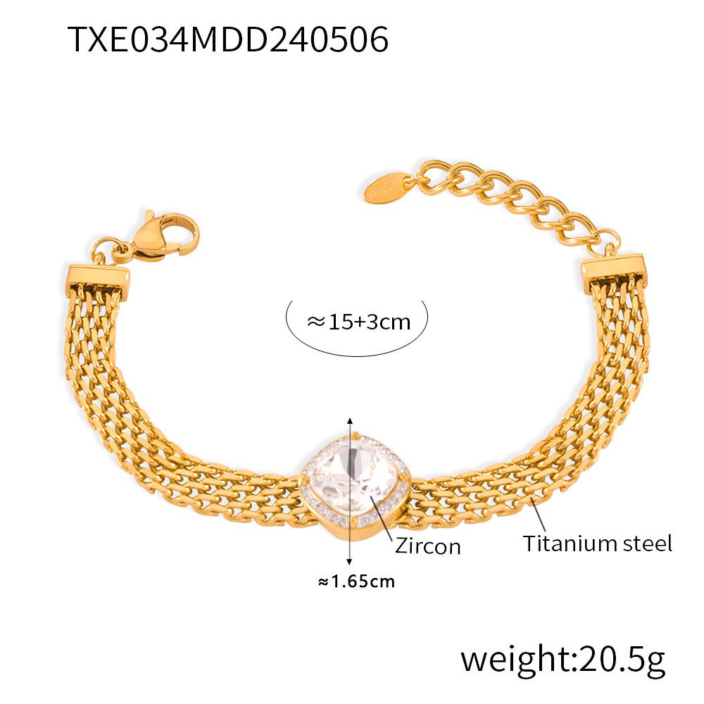 Elegant European-American Zircon Shell Jewelry Set - Women s Niche Trend