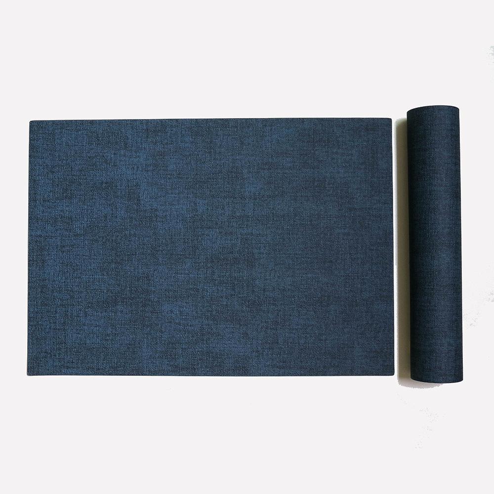 New Linen Texture Leather Table Mat Morandi Color Waterproof Tablecloth Table Mat Coffee Pad Non Slip Heat Resistant Table Cover