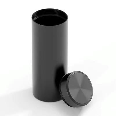 Portable Sealed Jar Travel Moisture-proof Solid Color Nut Candy Food Storage Container Tea Can Metal Box Stainless Steel