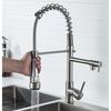 Pull Out Mixer Tap Faucet Spring Style Spray Deck Mounted Kitchen Water Tap  Cold Kitchen Faucet Black Chrome Brushed Nickel Flexible Kitchen Faucets