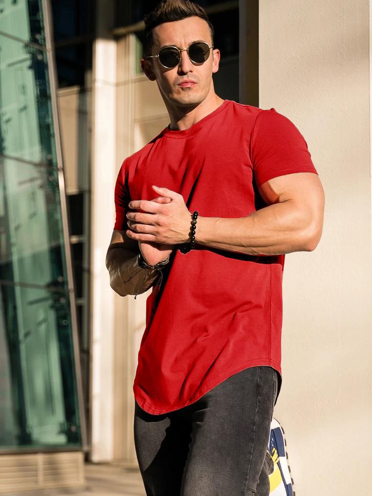 Maglietta da Corsa Uomo a Manica Corta Vestibilità Aderente - Abbigliamento Sportivo Estivo Casual