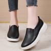 Slip-on Women Loafers PU Leather Waterproof Casual Shoes Non-slip Walking Shoes White Nurse Shoes