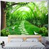Bamboo Forest Flying Pigeon Path Tapestry Wall Hanging Hippie Tapiz Psychedelic Mystery Simple Natural Home Decor