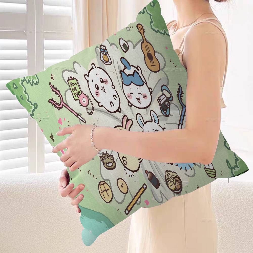 Japan Cute C-Chiikawas Pillow Cover Sofa Cushion Cover Home Room Decoration Children Gift