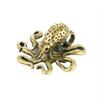 Bronze Octopus Tea Pet Ornament - Solid Handheld Desktop Decor & Gift