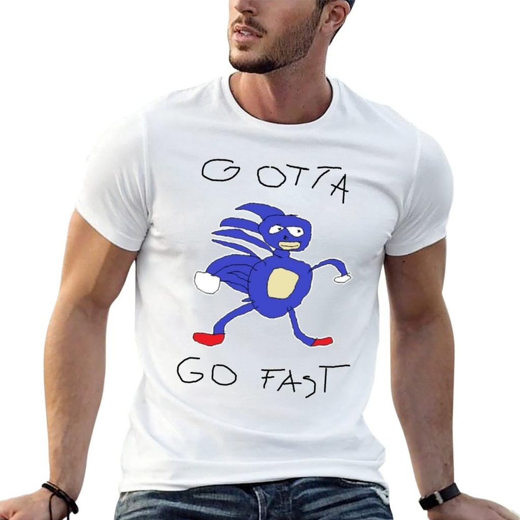 Gotta Go Fast Sanic Funny Meme Tshirt Personalized Tshirt Summer Shirt Unisexs Graphic Tshirts Hip Hop