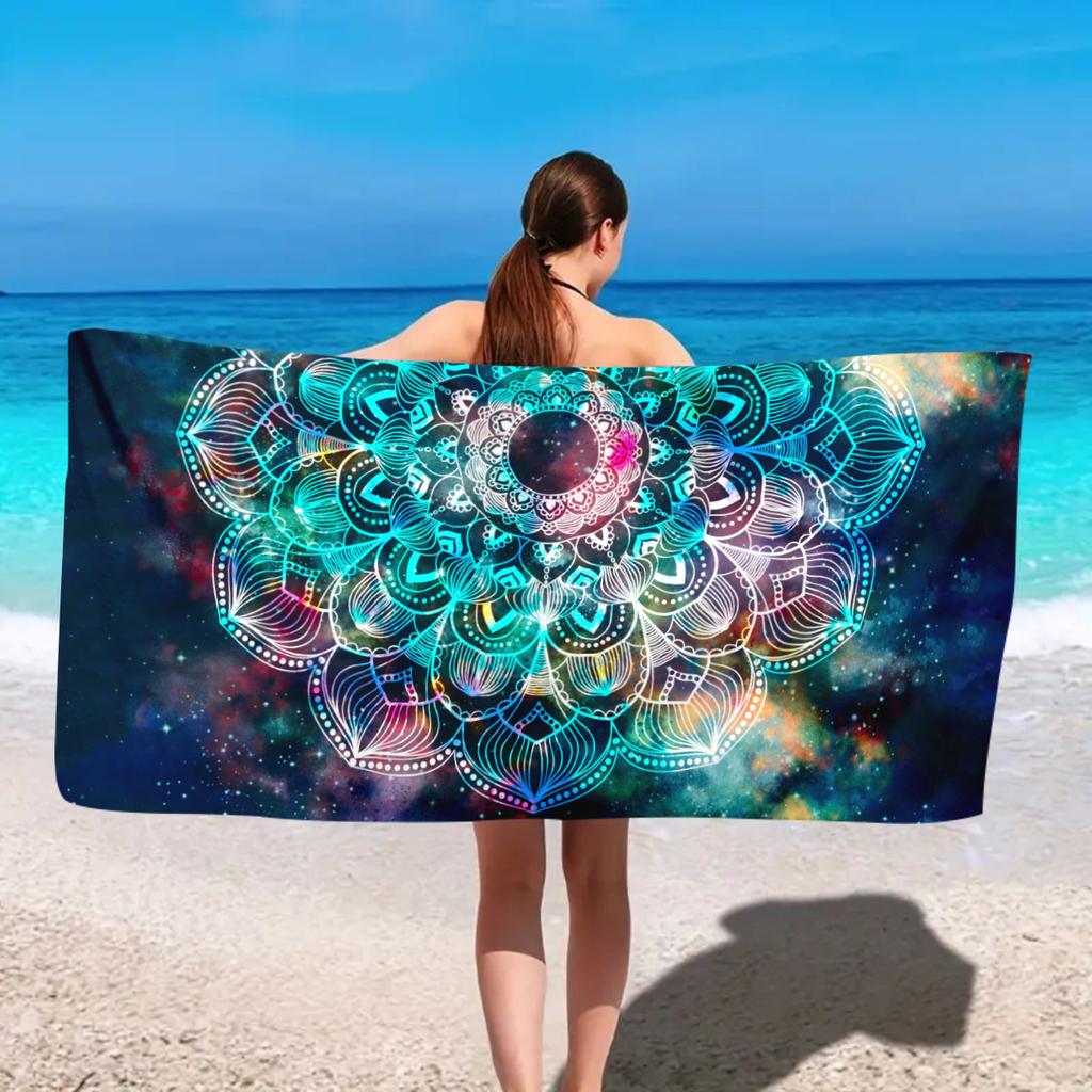1pc Bohemian Beach Towel, Ultra-fine Fiber Quick Drying Beach Towel, Multifunctional Beach Towel for Beach Swimming and Vacation