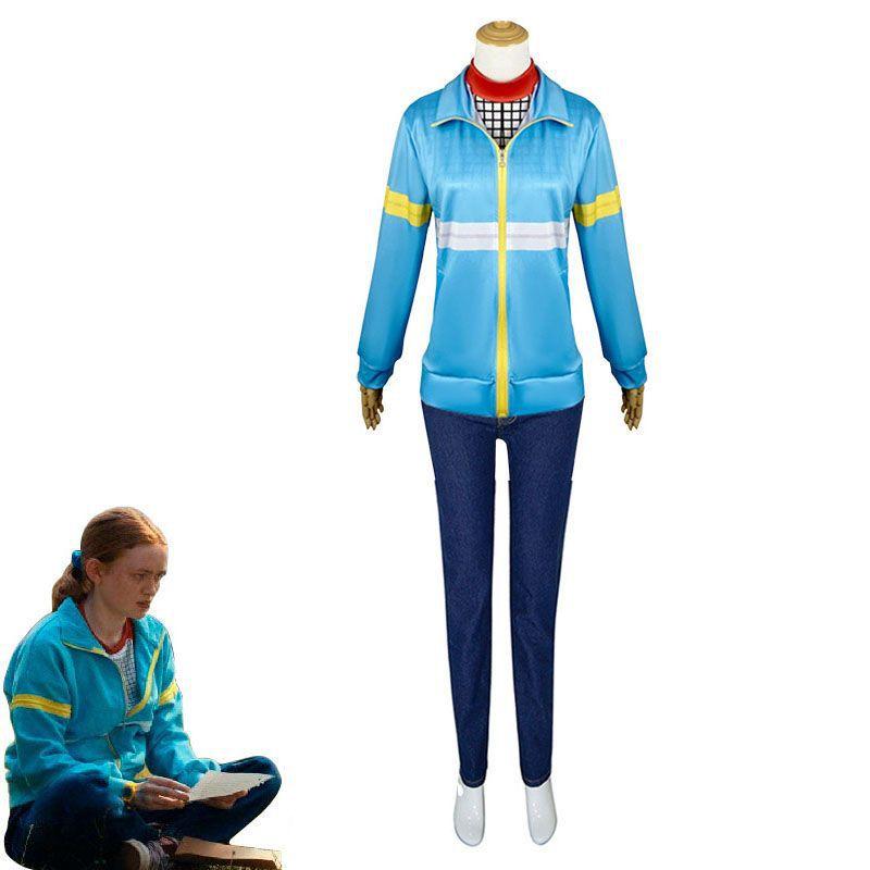 Stranger Things Max Mayfield Cosplay School Uniform, Halloween Stage Costume