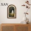 Farmhouse Ghost Decor Halloween Wall Decor, Cute Table Sign, Vintage Arch Framed Autumn Fireplace Accent Picture, Decorative Art for Mantel