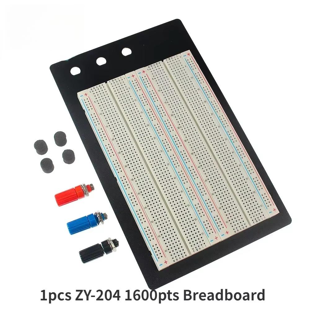 ZY-204 1600pts Breadboard with Dupont Wire Cable Set, 20cm 20/40Pin Male To Male Dupont Wire Breadboard DIY Electronic Kit