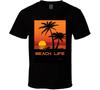 Strandleben Sommer Sonnenuntergang Palmen Urlaub Geschenk T-Shirt